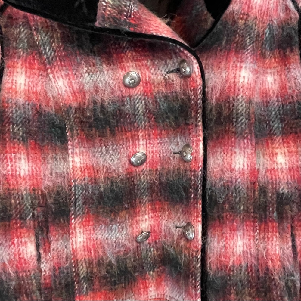 Free People Red Wooly Officer Military Jacket - Picture 7 of 9